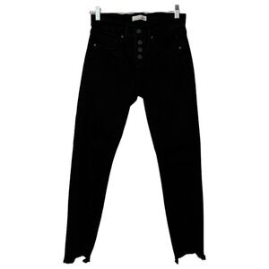 Loft Made & Loved buttonfly skinny jeans black denim women’s 0